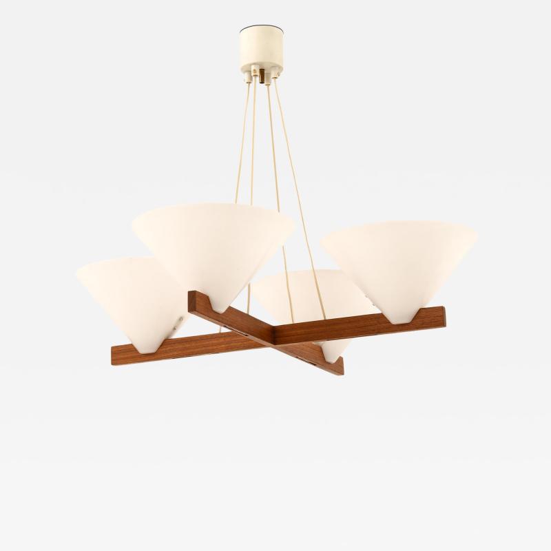 Hans Agne Jakobsson Rare Ceiling Lamp with Striking Geometric Frame by Hans agne Jakobsson 1960s