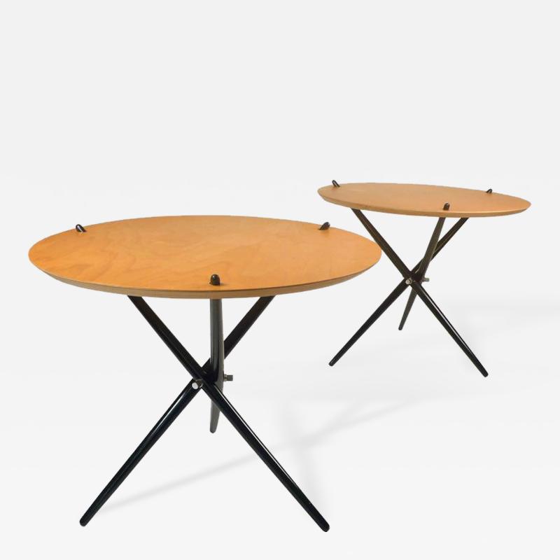 Hans Bellmann Pair of Early Knoll Tripod Tables