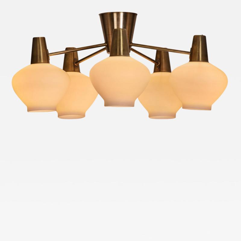 Hans Bergstr m Ceiling Lamp by Hans Bergstr m for Asea Sweden Mid 20th century