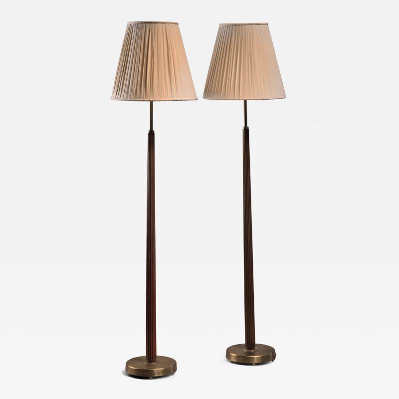 Hans Bergstr m Hans Bergstr m pair of floor lamps for Atelje Lyktan