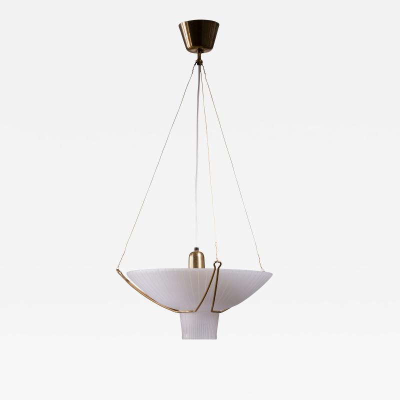 Hans Bergstr m Hans Bergstrom Folklampan pendant with frosted glass for Atelje Lyktan