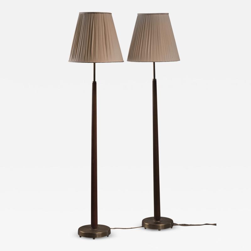 Hans Bergstr m Hans Bergstrom pair of floor lamps for Atelje Lyktan