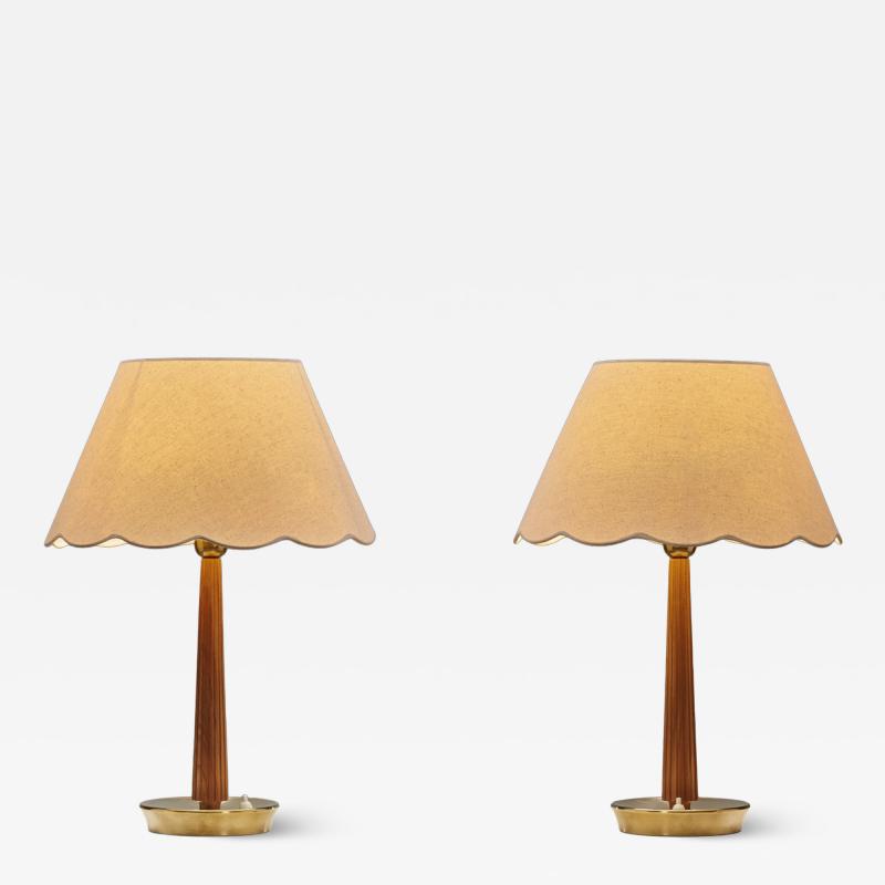 Hans Bergstr m Pair of Model E 1240 Table Lamps by Hans Bergstr m for ASEA Sweden 1940s