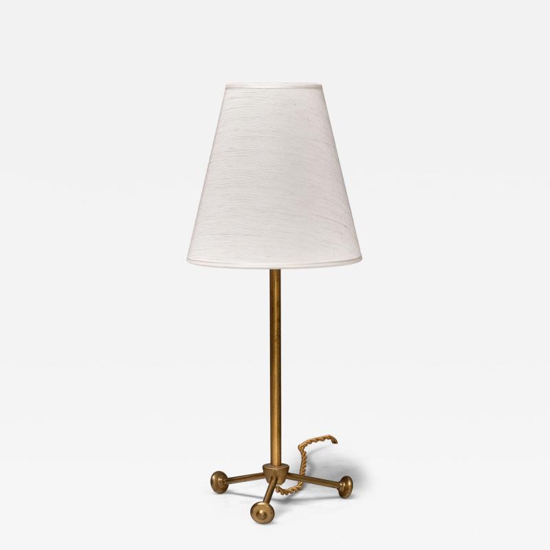 Hans Bergstr m Rare Hans Bergstr m Brass Table Lamp Model 732 Atelj Lyktan Sweden 1940s