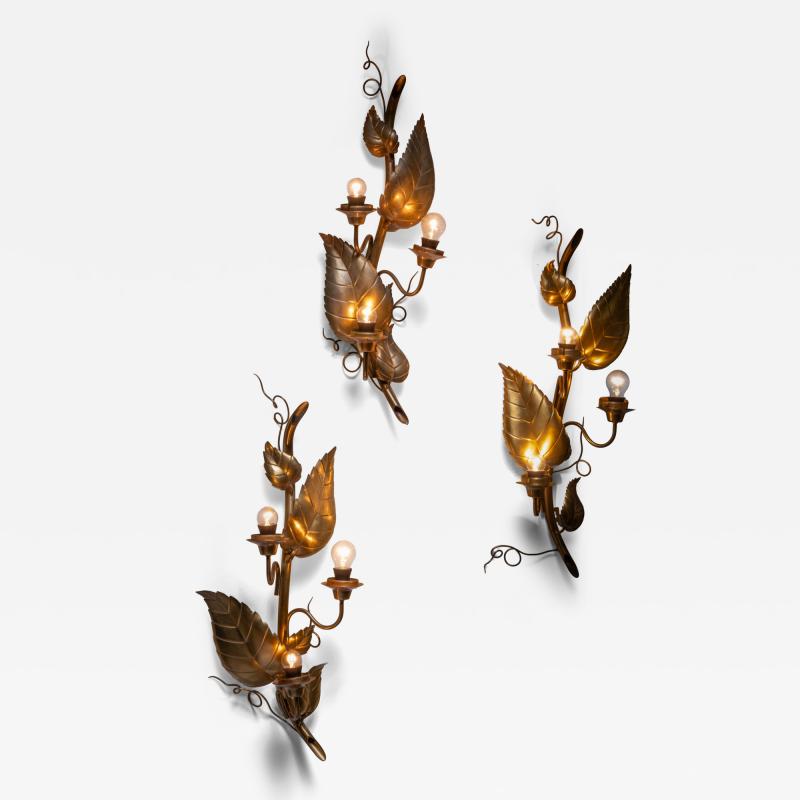 Hans Bergstr m Set of 3 Hans Bergstr m wall lamps