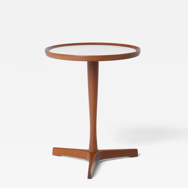 Hans C Andersen Hans C Andersen Mid Century Modern Side Table in White Artex Denmark 1960s