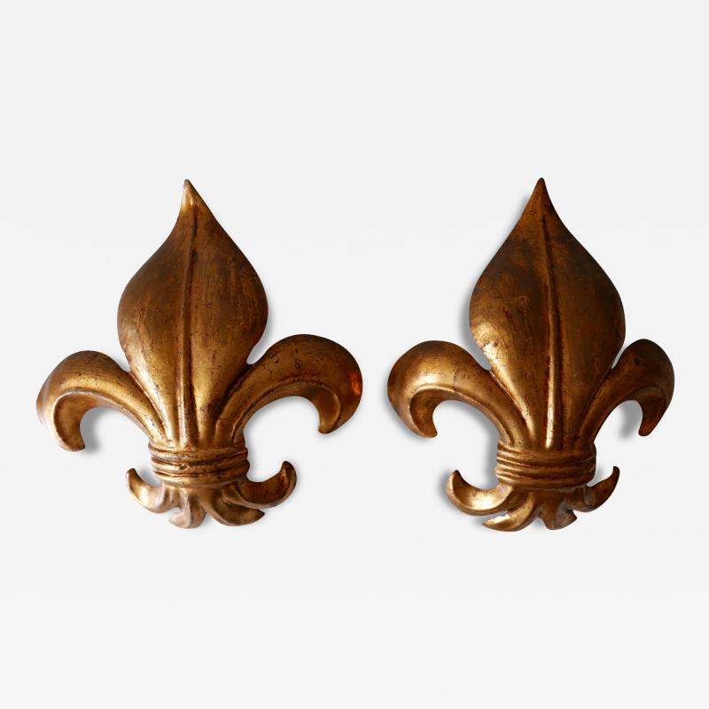 Hans K gl Set of Two Mid Century Modern Gilt Metal Lily Sconces by Hans K gl 1970s Germany