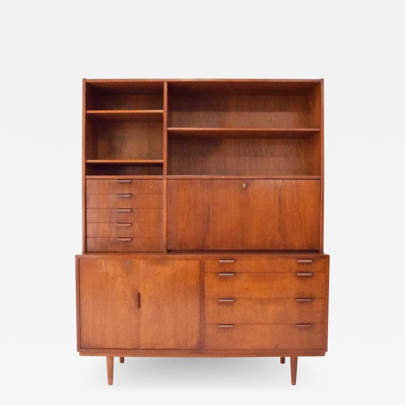 Hans Olsen Danish Modern Teak Secretary Desk with Storage