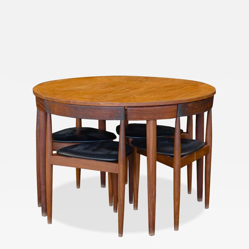 Hans Olsen Hans Olsen Roundette Table and Four Chairs for Frem Rojle