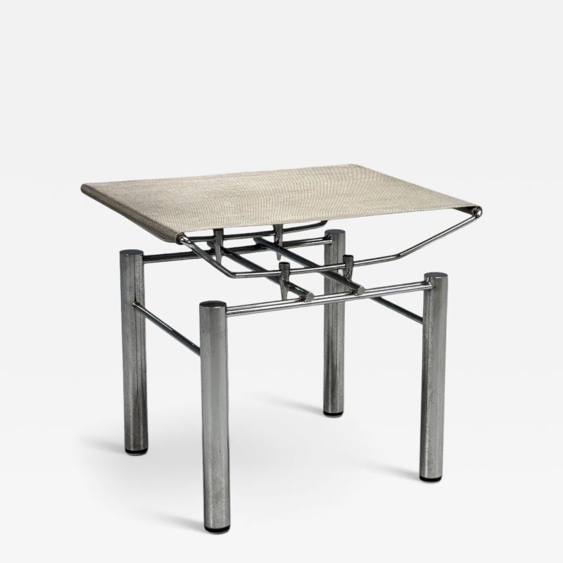 Hans Ullrich Bitsch Chrome Plated Steel Aluminum Stool Germany 1980s