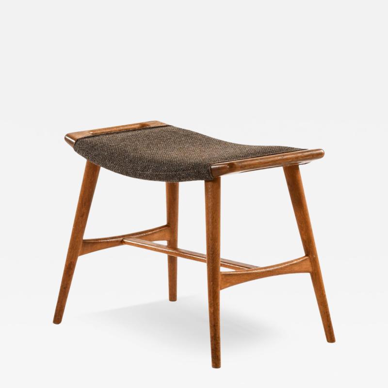 Hans Wegner AP 30 Piano Stool in Oak and Original Fabric by Hans J Wegner 1957