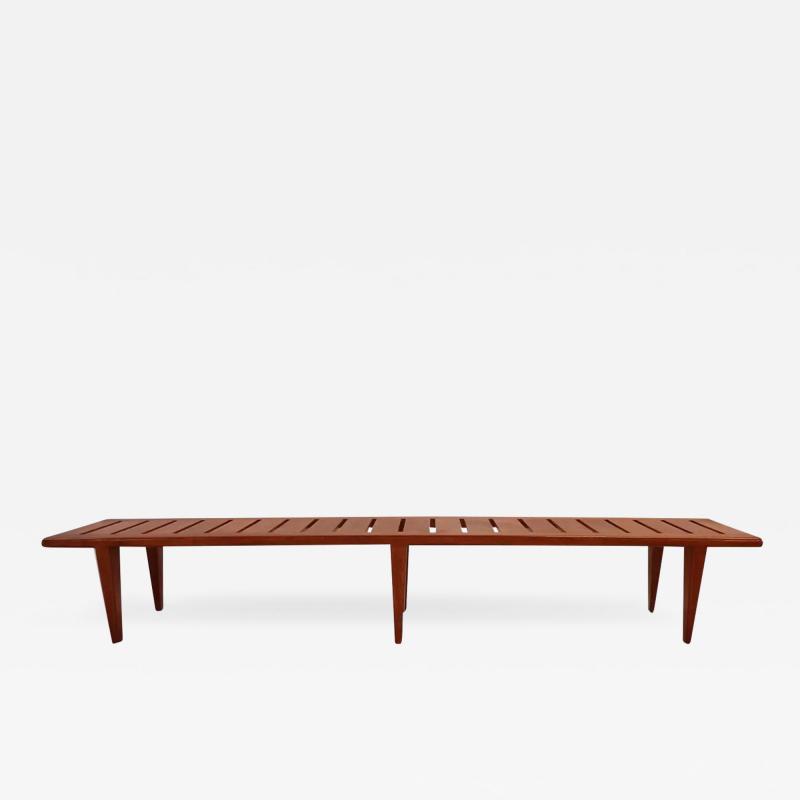 Hans Wegner Danish Teak Johannes Hansen Hans Wegner Slatted Bench Model JH 574