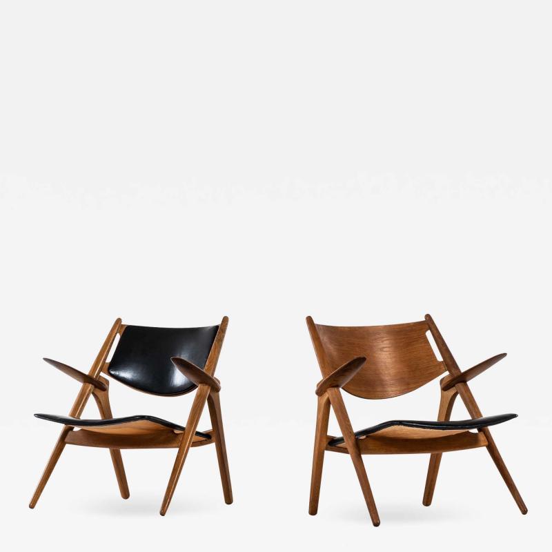 Hans Wegner Easy Chairs Model CH 28 Produced by Carl Hansen S n in Denmark