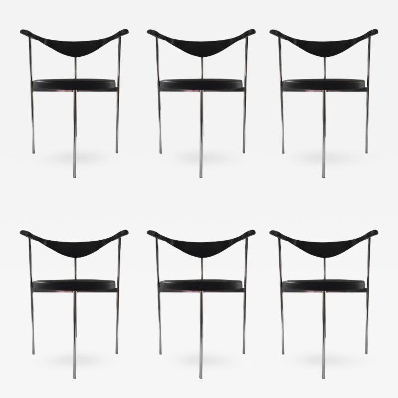 Hans Wegner Fritz Hansen Hans Wegner Frederick Sieck Designed Set of Six Dining Office Chair