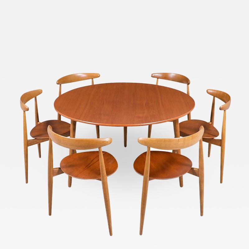 Hans Wegner Hans J Wegner Heart Dining Set for Fritz Hansen