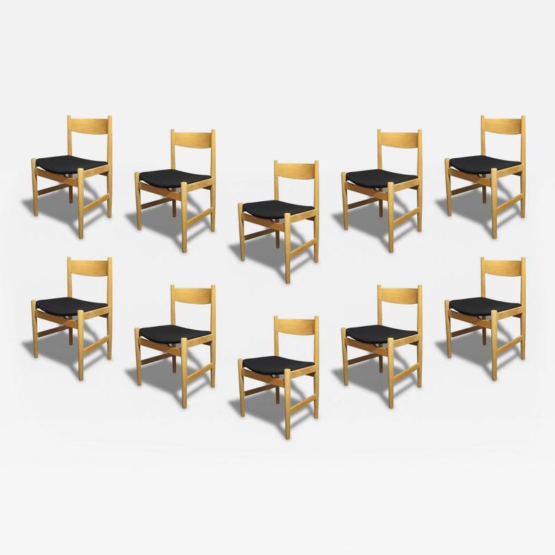 Hans Wegner Hans Wegner CH38 Dining Chairs in White Oak for Carl Hansen S n Denmark 1960