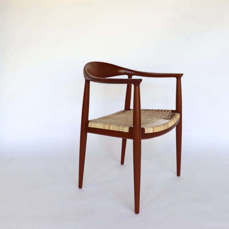 Hans Wegner - Hans Wegner Model JH-501 Round Chair with New Cane Seat ...