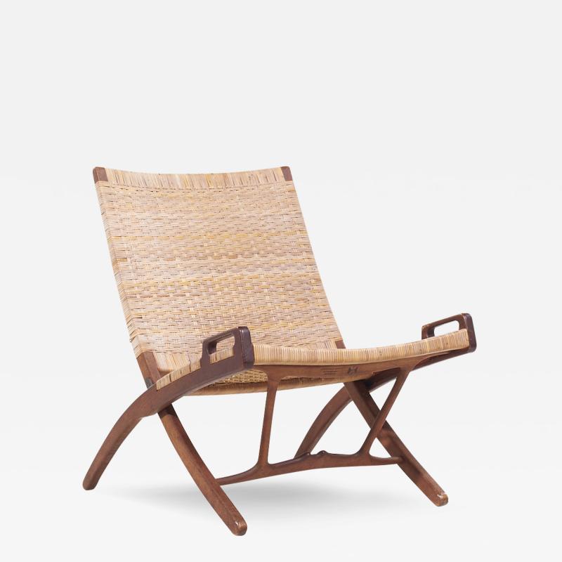 Hans Wegner Hans Wegner Model JH 512 Mid Century Oak Folding Lounge Chair