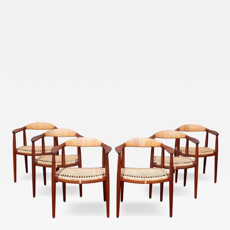 Hans Wegner Hans Wegner Set of Six Early The Chair Dining Chairs Model JH 501