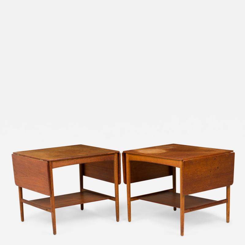 Hans Wegner Hans Wegner for Andreas Tuck Wooden Drop Leaf End Side Table
