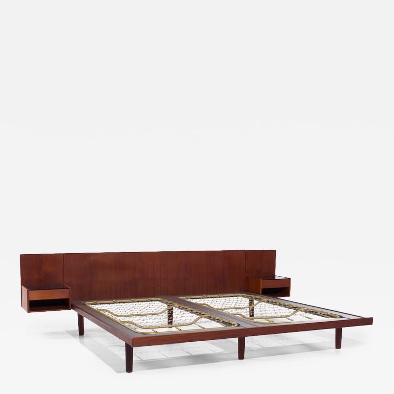 Hans Wegner Hans Wegner for Getama Midcentury Danish Teak King Platform Bed with Nightstands