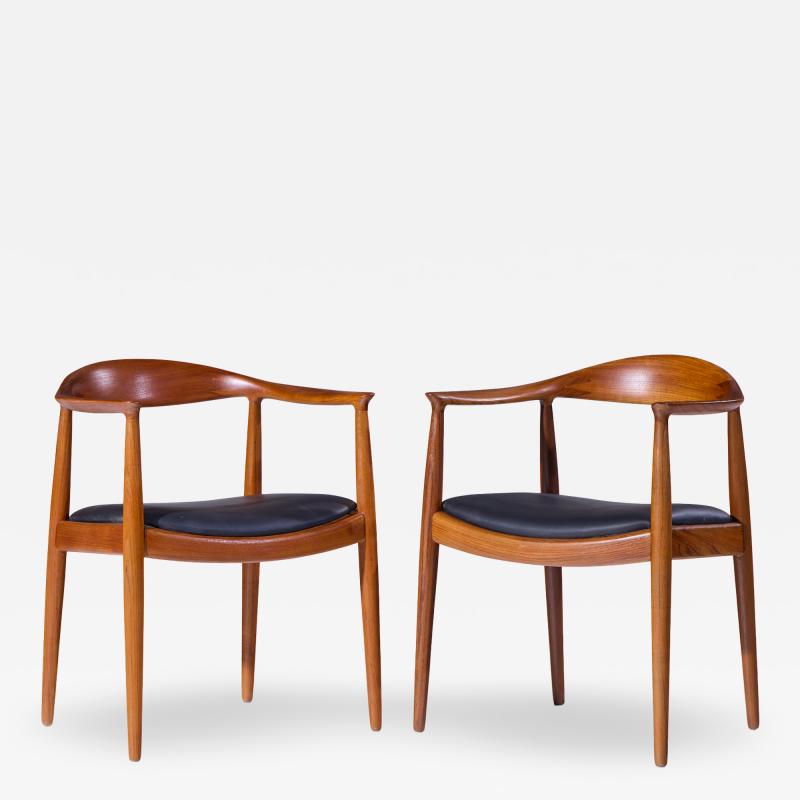 Hans Wegner Hans Wegner for Johannes Hansen Mid Century Danish Teak The Chair Pair