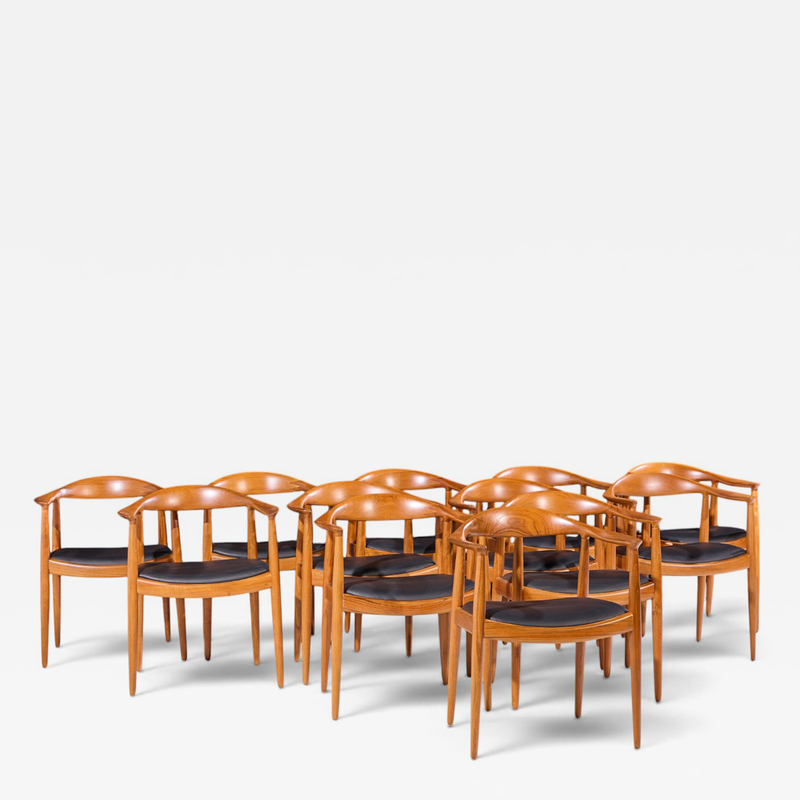Hans Wegner Hans Wegner for Johannes Hansen Mid Century Danish Teak The Chair Set of 12