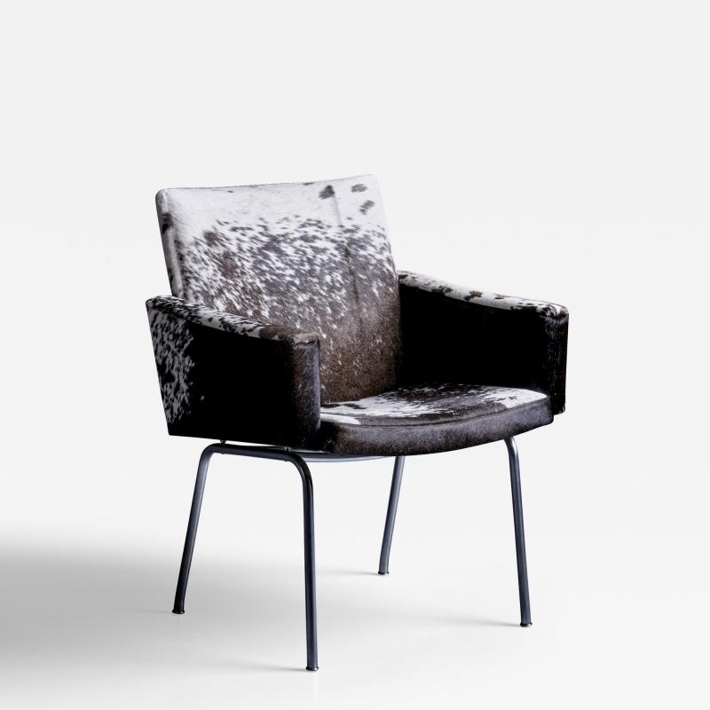 Hans Wegner Newly Upholstered Hans Wegner AP48 Armchair in Cowhide Denmark 1960s