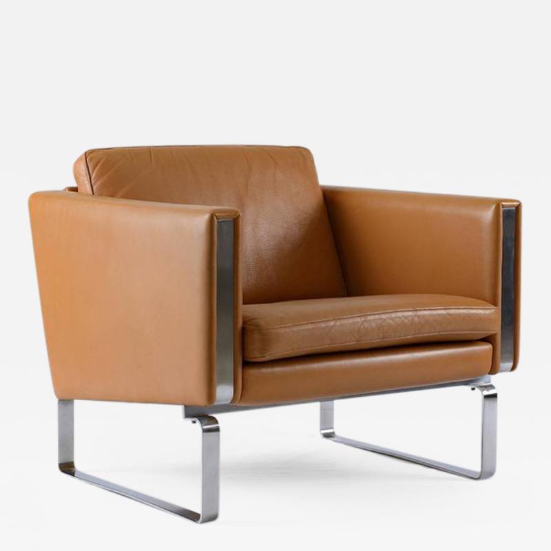Hans Wegner Pair of Hans Wegner JH 801 Lounge Chairs