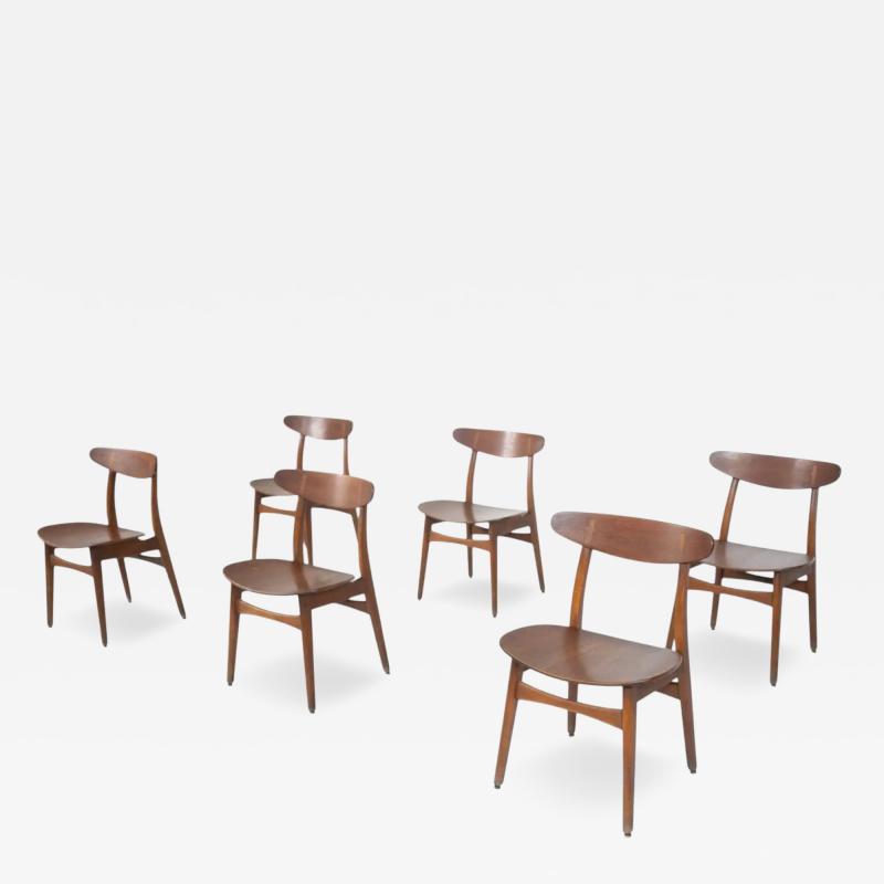 Hans Wegner Set of 6 CH30 Dining Chairs by Hans J Wegner for Carl Hansen Son Denmark