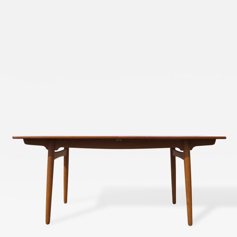 Hans Wegner Teak Oak Dining Table by Hans Wegner for Andreas Tuck