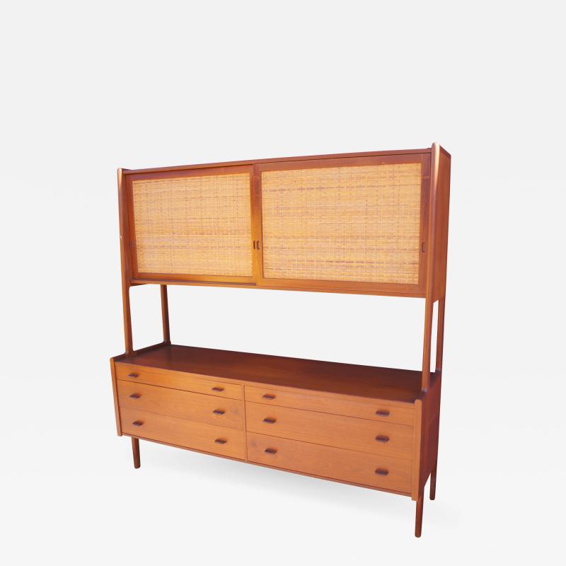 Hans Wegner Teak and Rattan Sideboard Model 20 by Hans Wegner for Ry M bler