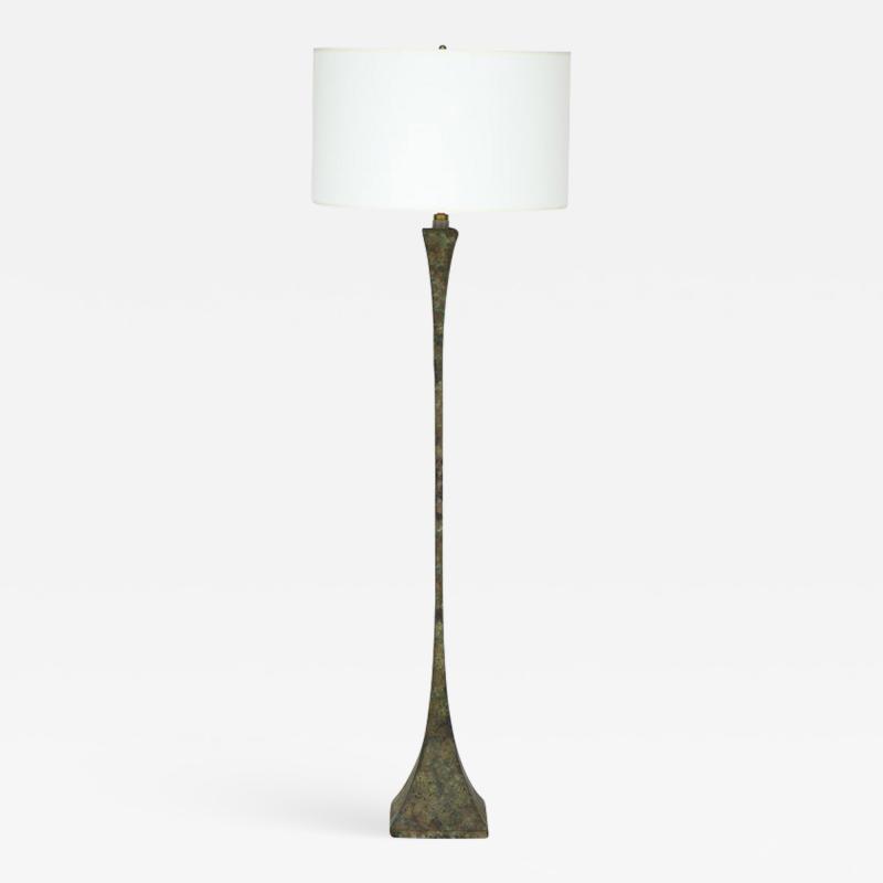 Hansen Patinated Bronze Floor Lamp by S R James France 1950s