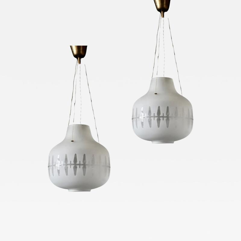 Harald Notini A pair of pendants by Harald Notini for Arvid B hlmarks Lampfabrik