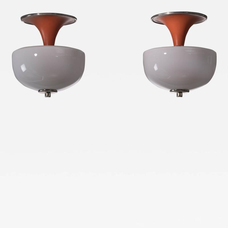 Harald Notini Pair of Harald Notini ceiling lamps for Bohlmarks