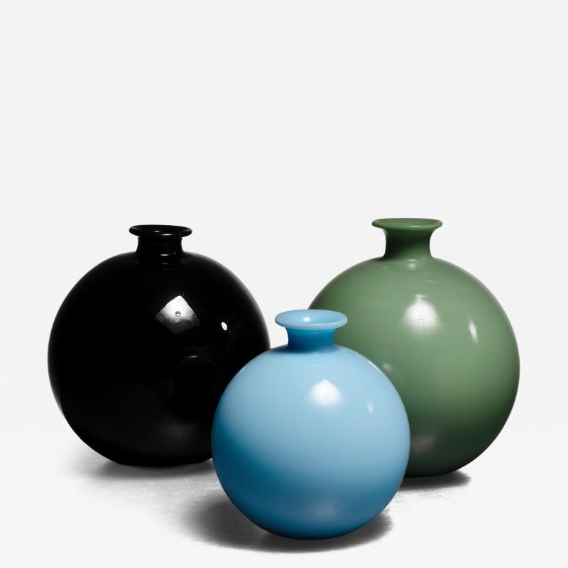 Harald Notini Set of 3 Harald Notini glass vases