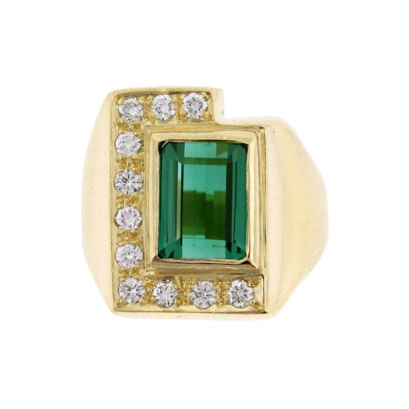 Haroldo Burle Marx Burle Marx Tourmaline Diamond Gold Cocktail Ring