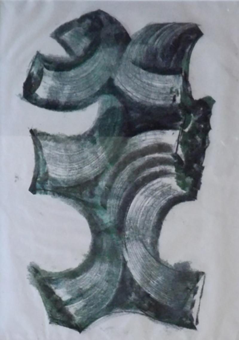 Harry Bertoia Monotype Green Black Curve