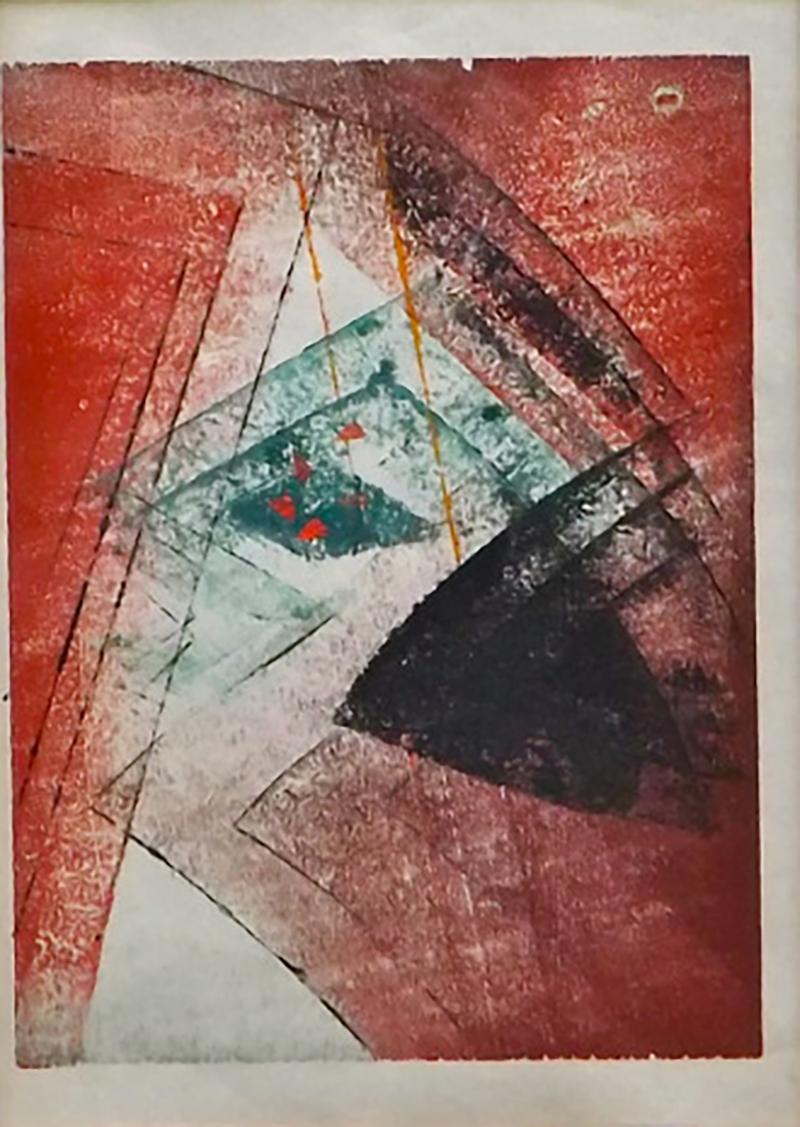 Harry Bertoia Rare Red Monotype