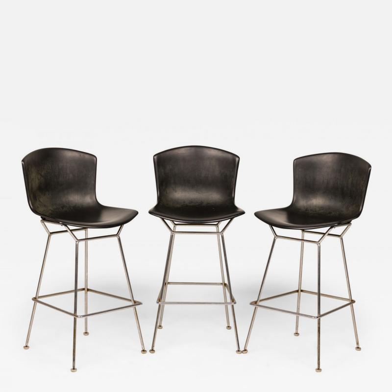 Harry Bertoia Set of 3 Harry Bertoia for Knoll International Mid Century American Black Bucke