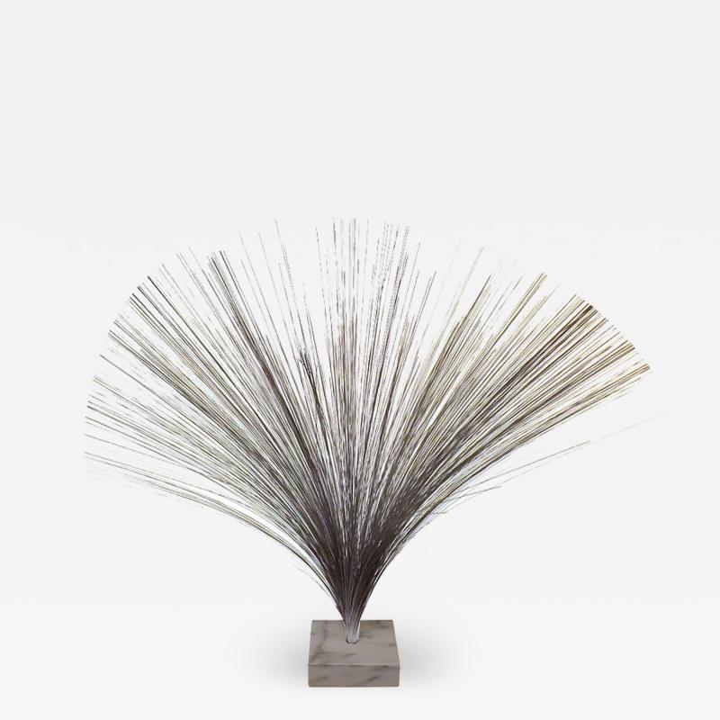 Harry Bertoia Spray Sculpture with White Marble Base
