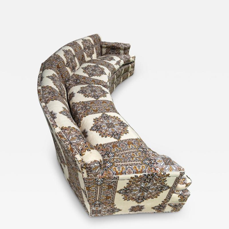 Harvey Probber Handsome Harvey Probber style 2 Piece Curved Sofa Sectional Mid Century