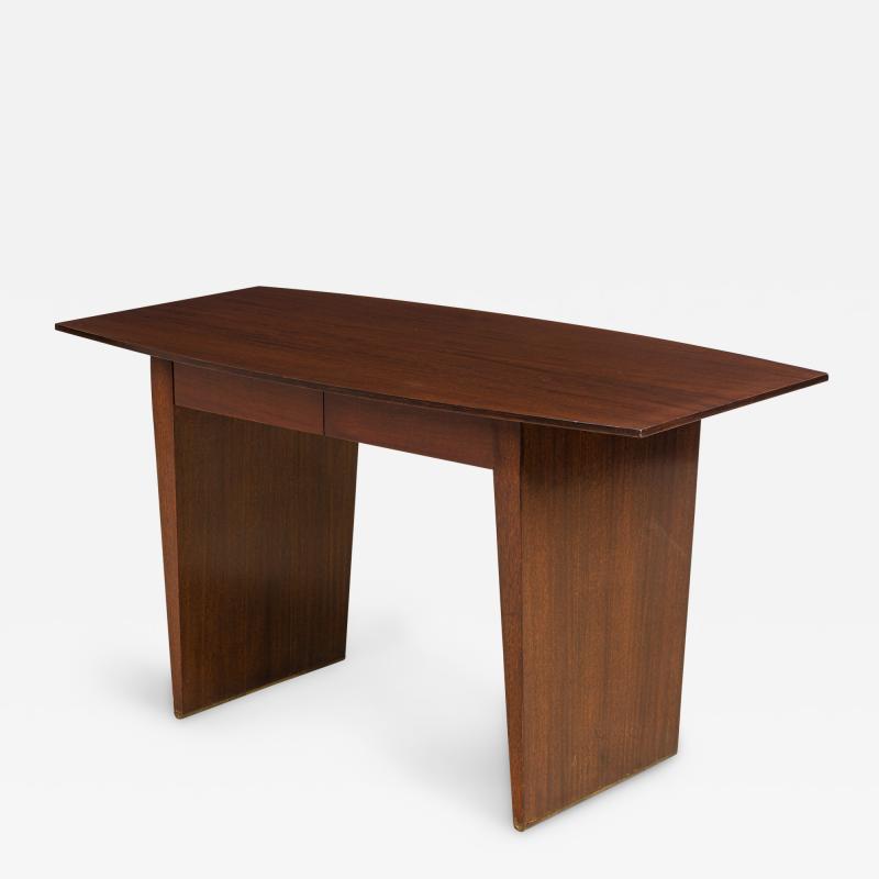 Harvey Probber Harvey Probber American Mid Century Boat Top Polished Walnut Writing Desk