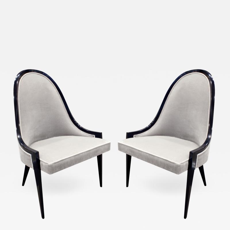 Harvey Probber Harvey Probber Elegant Pair of Side Chairs 1950s