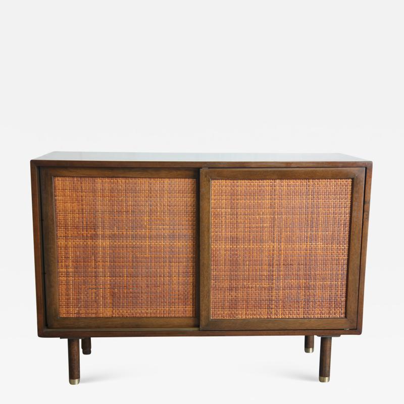 Harvey Probber Harvey Probber Mahogany and Rattan Cabinet