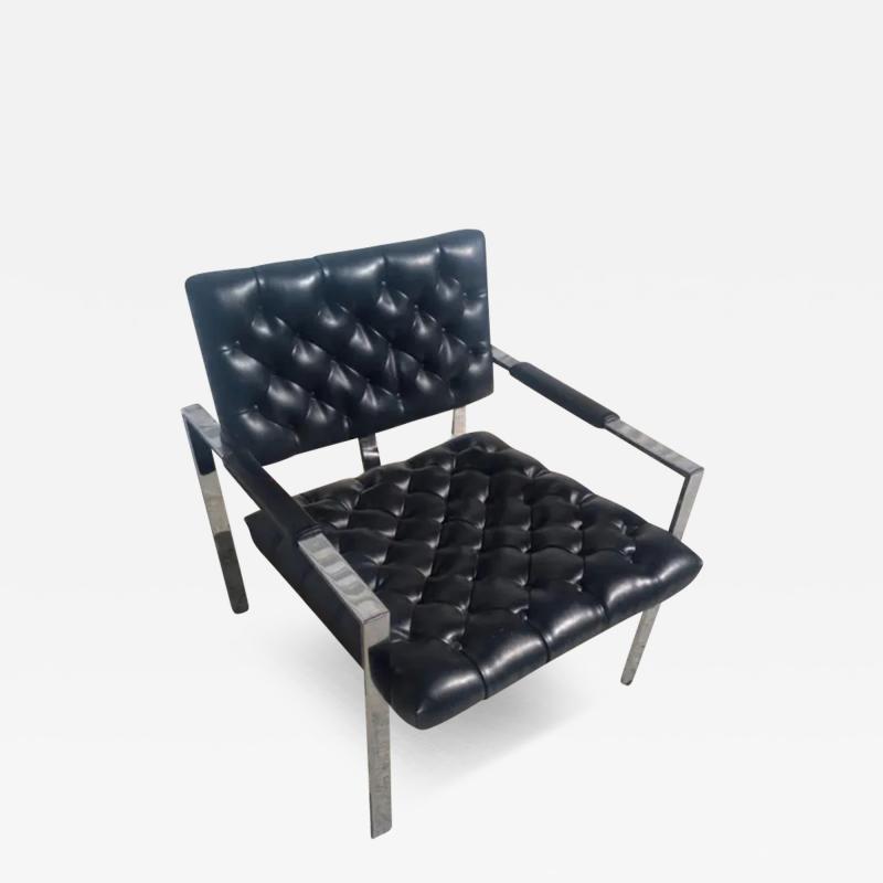 Harvey Probber Milo Baughman for Thayer Coggin Leather Lounge Chair