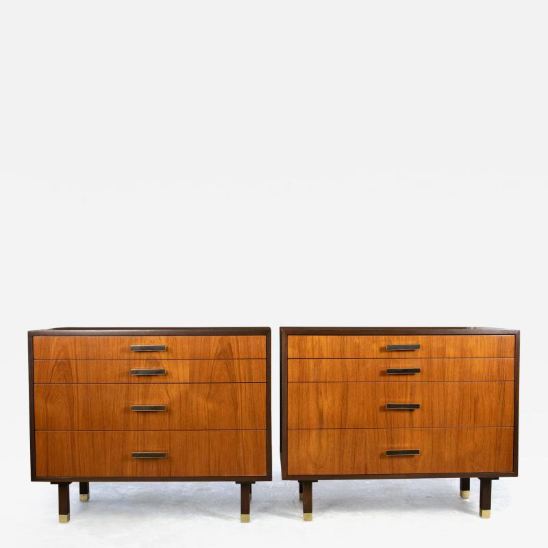 Harvey Probber Pair of Four Drawer Chest by Harvey Probber