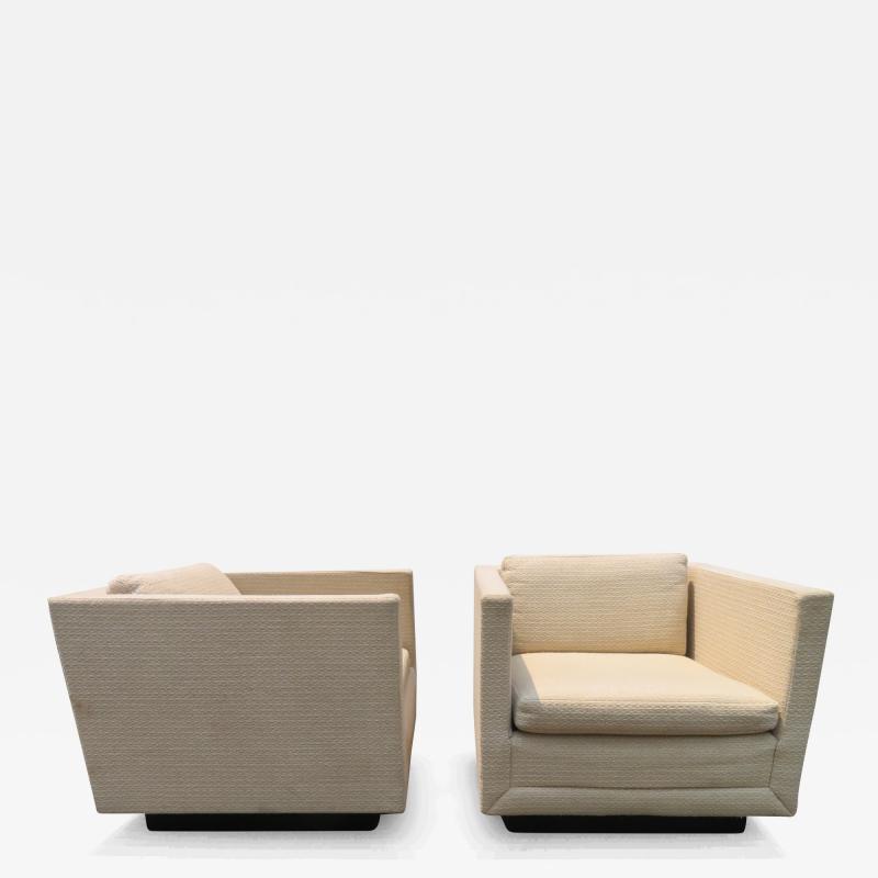 Harvey Probber Stunning Pair Harvey Probber Cube Lounge Chairs Mid Century Modern