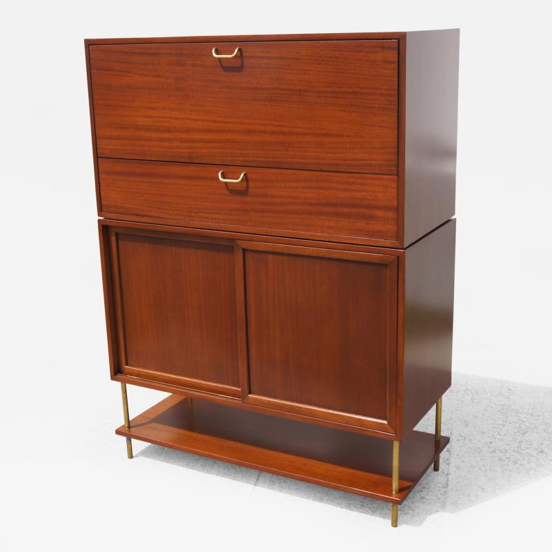 Harvey Probber Two Piece Bar Cabinet by Harvey Probber