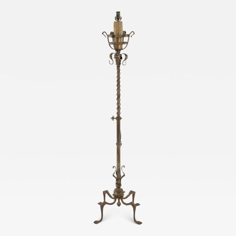 Heavy Fine Forged Iron Floor Lamp